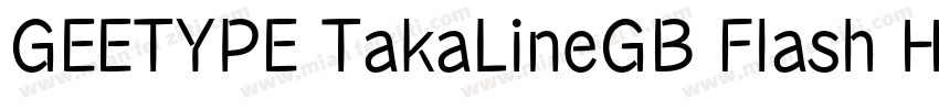 GEETYPE TakaLineGB Flash Heavy字体转换